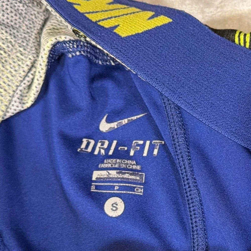 Y2K Vintage Nike Dri-FIT Lacrosse Shorts | Blue Colorblock Checkered | Small